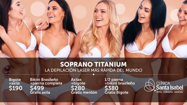 Bigote+axila $190 Gratis patilla. Bikini Brasileño +pierna completa  $499 Gratis axila Axilas+bigote $280 Gratis mentón 1/2 pierna+bikini brasileño  $380 Gratis Bigote